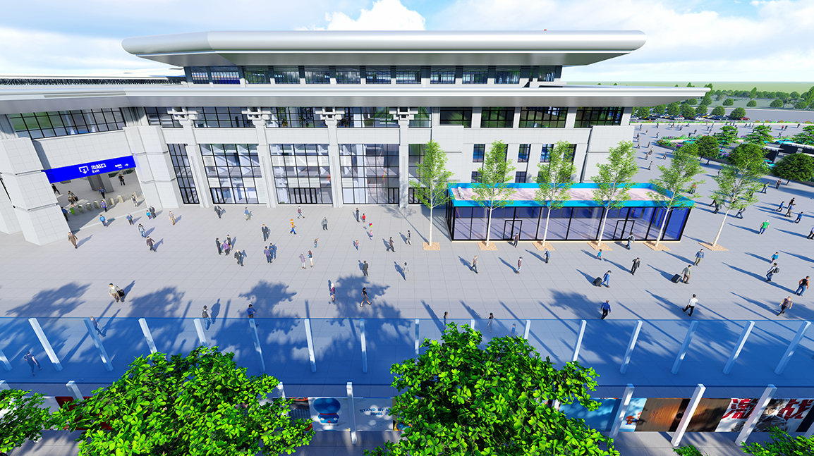 岳阳东站出站口新建京东无人超市项目