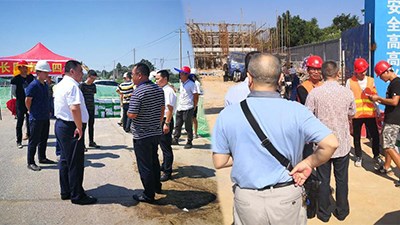 公司班子成员为项目施工和监理单位工作人员送清凉